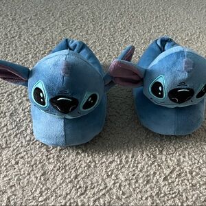 Toddler 12/13 Blue Stitch Plush Slippers